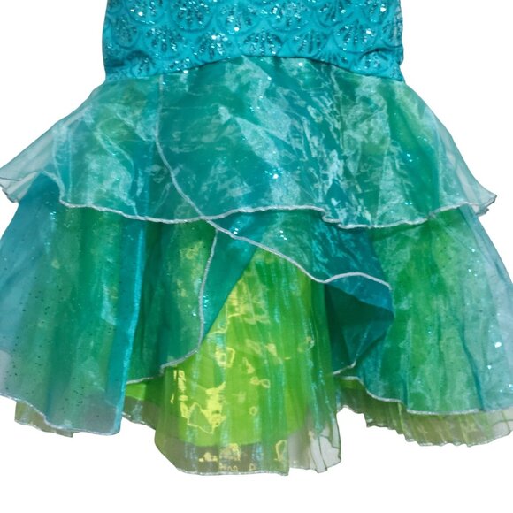 Disney Castle Collection Princess Ariel Mermaid Dress Size 5/6 Costume Layered - Picture 4 of 7